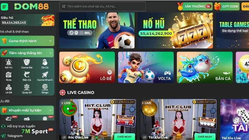 Sân chơi mang đến mọi loại hình giải trí